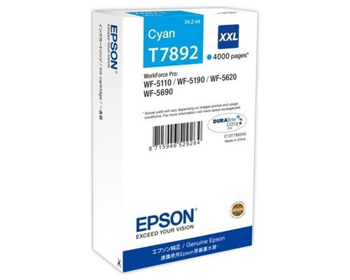 Cartucho tinta epson c13t789240 cian xxl-MR16 Cartucho tinta epson c13t789240 cian xxl