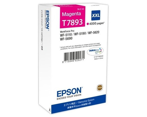 Cartucho tinta epson c13t789340 magenta xxl-MR16 Cartucho tinta epson c13t789340 magenta xxl