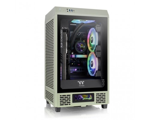 CAJA THERMALTAKE THE TOWER 200 MINI-ITX 2XUSB 3.0 SIN FUENTE VERDE MATCHA