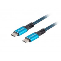 CABLE USB-C 4.0 LANBERG MACHO/MACHO 0.5M 100W 8K 30HZ NEGRO/AZUL