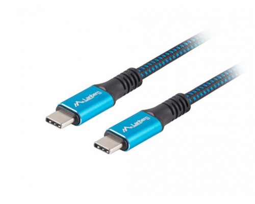 CABLE USB-C 4.0 LANBERG MACHO/MACHO 0.5M 100W 8K 30HZ NEGRO/AZUL