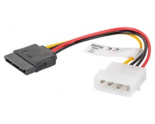 CABLE LANBERG ALIMENTACION MOLEX MACHO A SATA HEMBRA 15 CM