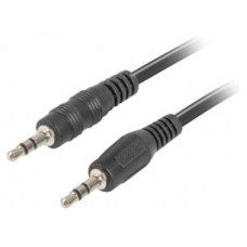 CABLE ESTEREO LANBERG JACK 3.5MM MACHO/JACK 3.5MM MACHO 1.2M NEGRO