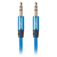 CABLE MINIJACK LANBERG 3.5MM M/M 3 PIN 3M PREMIUM AZUL