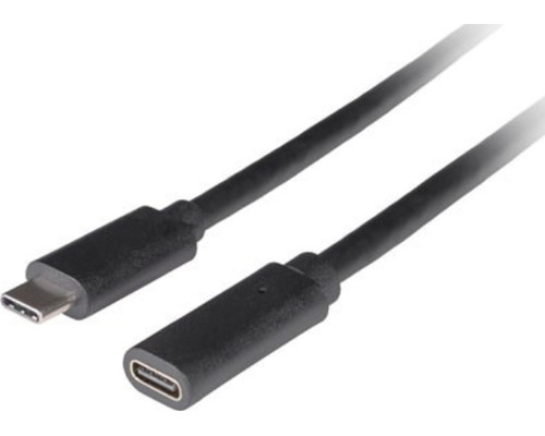 CABLE LANBERG USB-C 3.1 MACHO/HEMBRA 1.5M NEGRO