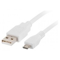 CABLE USB LANBERG 2.0 MACHO/MICRO USB MACHO 1.8M BLANCO