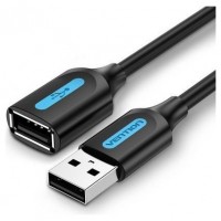 CABLE ALARGADOR USB 2.0 M/H 0.5 M NEGRO VENTION