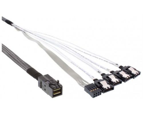 CABLE MINISAS HD SFF-8643 TO 4 SATA CON SIDEBAND 0.5M