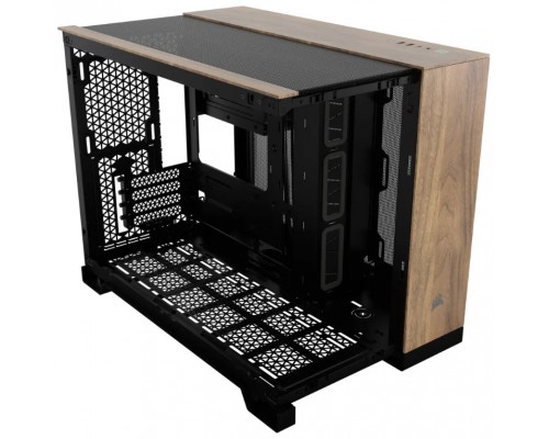 CAJA MICROATX 2500X TG BLACK/WALNUT WOOD CORSAIR