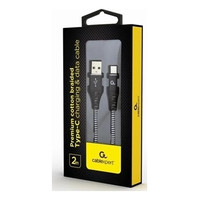 Gembird Cable USB T C trenzado de algodón 2m-2IA Gembird Cable USB T C trenzado de algodón 2m