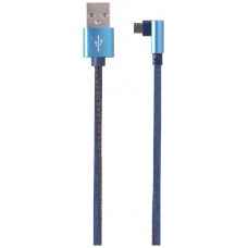 CABLE USB 2.0 A/M-MICRO USB B/M ACODADO 1.8M AZUL JEANS CABLEXPERT