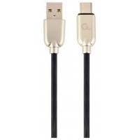 CABLE DE CARGA Y DATOS GEMBIRD USB TIPO C DE CAUCHO PREMIUM, 1 M, NEGRO