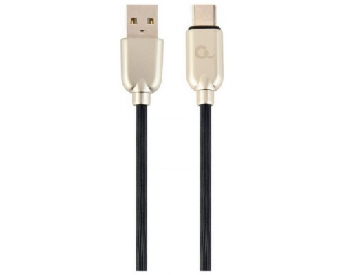 CABLE DE CARGA Y DATOS GEMBIRD USB TIPO C DE CAUCHO PREMIUM, 1 M, NEGRO