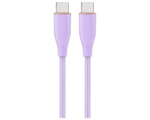 CABLE DE CARGA Y DATOS GEMBIRD (PD) TIPO-C SILICONA ALTA CALIDAD 1,5M MORADO