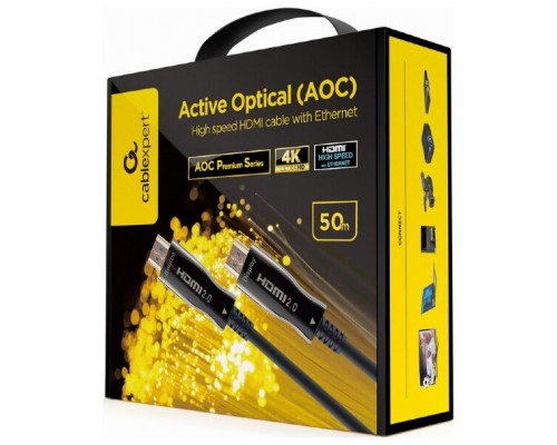 CABLE HDMI GEMBIRD  DE ALTA VELOCIDAD CON Ã?PTICA ACTIVA AOC CON ETHERNET 50 M