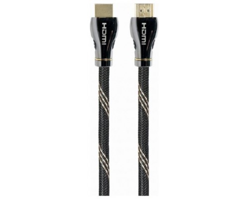 CABLE HDMI 2.1 8K 60HZ GEMBIRD CCBP-HDMI8K-2M PREMIUM TRENZADO ETHERNET 2M NEGRO