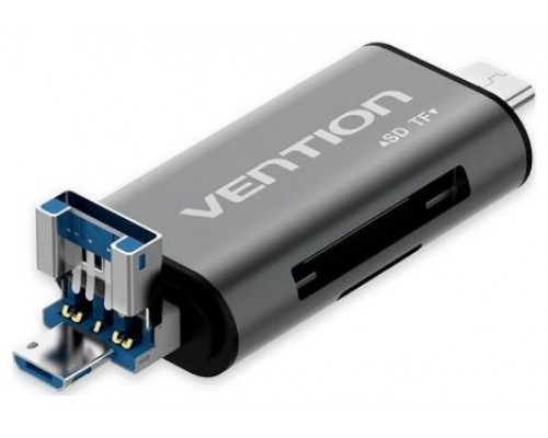 LECTOR TARJETAS EXTERNO USB 3.0 GRIS VENTION