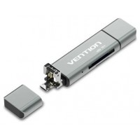 LECTOR TARJETAS EXTERNO USB 2.0 GRIS VENTION