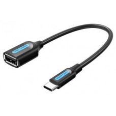 CONVERSOR USB-C/M A USB-A/H 0.15 M NEGRO VENTION