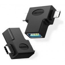 ADAPTADOR 3.0 USB-C/M A MICRO USB-A/M NEGRO VENTION