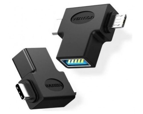 ADAPTADOR 3.0 USB-C/M A MICRO USB-A/M NEGRO VENTION