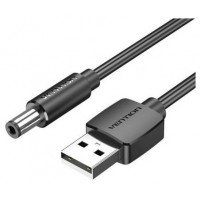 CABLE ALIMENTACION USB-A/M A DC 5.5 MM/M 0.5 M NEGRO VENTION