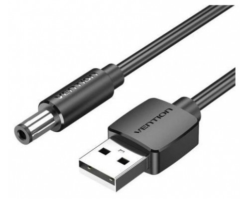 CABLE ALIMENTACION USB-A/M A DC 5.5 MM/M 0.5 M NEGRO VENTION