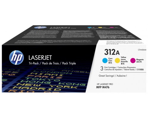 TONER HP 312A PACK 3 COLORES
