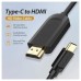 CONVERSOR 1.4 USB-C/M A HDMI/M 4K 1 M NEGRO VENTION