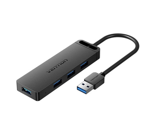 HUB 4 PUERTOS USB 3.0 4xUSB 1xUSB-C PD NEGRO VENTION