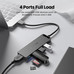 HUB 4 PUERTOS USB 3.0 4xUSB 1xUSB-C PD NEGRO VENTION