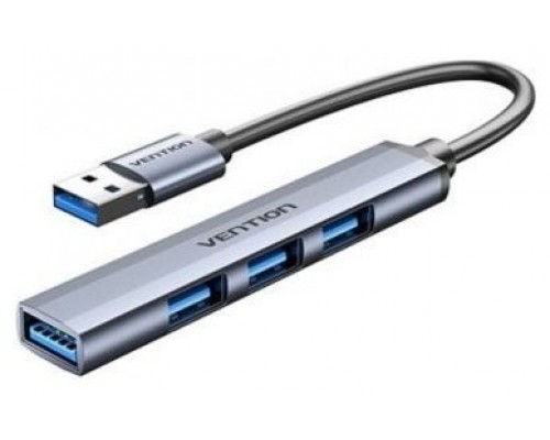 HUB 4 PUERTOS USB 3.0 4xUSB 0.15 M GRIS VENTION