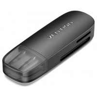 LECTOR TARJETAS EXTERNO USB 2.0 NEGRO VENTION