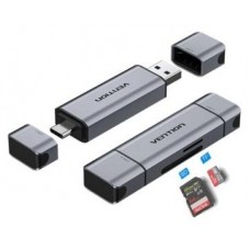 LECTOR TARJETAS EXTERNO USB 3.0 USB-C GRIS VENTION