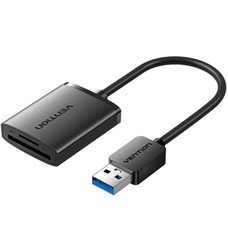 LECTOR TARJETAS EXTERNO USB-C 3.0 NEGRO VENTION