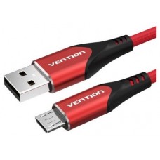 CABLE USB 2.0 A MICRO USB M-M 1.5 M ROJO VENTION