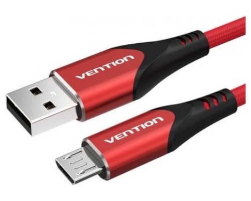 CABLE USB 2.0 A MICRO USB M-M 1.5 M ROJO VENTION