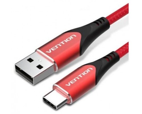 CABLE USB-A A USB-C M-M 1.5 M ROJO VENTION