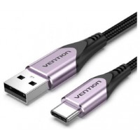 CABLE USB-A A USB-C M-M 1 M PURPURA VENTION