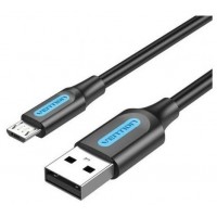 CABLE USB 2.0 A MICRO USB 0.25 M NEGRO VENTION