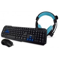 KIT DRILE TECLADO + RATON + AURICULAR 3GO