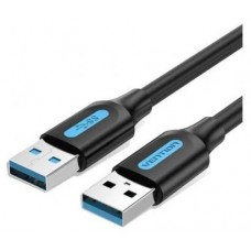 CABLE USB-A A USB-A M-M 0.5 M NEGRO VENTION