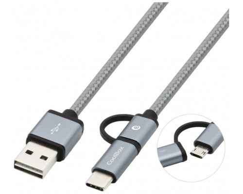 Coolbox Cable MULTIUSB MICRO/C Gris