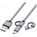 Coolbox Cable MULTIUSB MICRO/C Gris