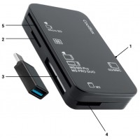LECTOR TARJETAS EXTERNO + ADAPTADOR COOLBOX