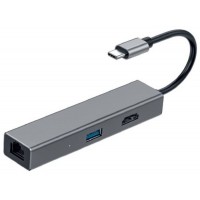 MINI DOCK COOLBOX USB-C a LAN Gigabit, HDMI y 3xUSB3.0 (USB-A).