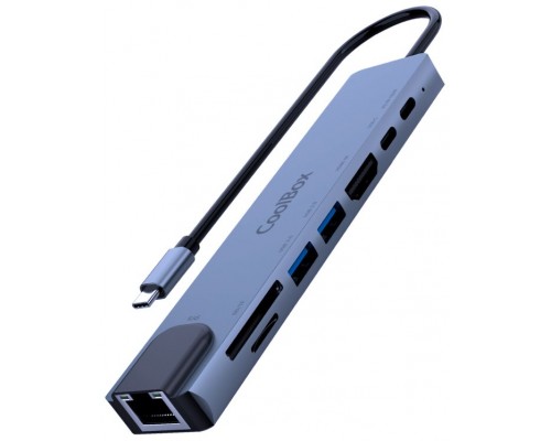 MINI DOCK C81 USB-C (2xUSB3.0/HDMI 4K/USB-C PD/USB-C/1SD-MICROSD/RJ45) COOLBOX