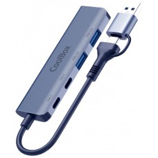 HUB 4 PUERTOS LITE USB (2xUSB3.2 + 2xUSB-C) COOLBOX