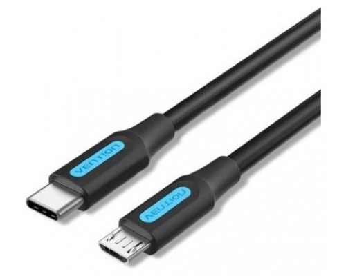 CABLE USB-C 2.0 A MICRO USB M-M 0.5 M NEGRO VENTION