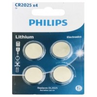 PACK DE 5 PILAS DE BOTÃ?N PHILIPS CR2025P5/01B LITHIUM/ 3V